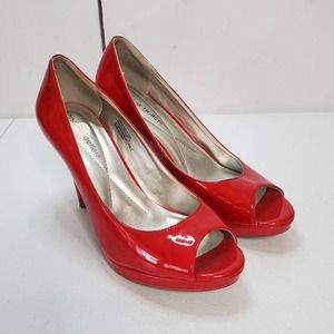 Andrew Geller Carolynn Patent Faux Leather Heels